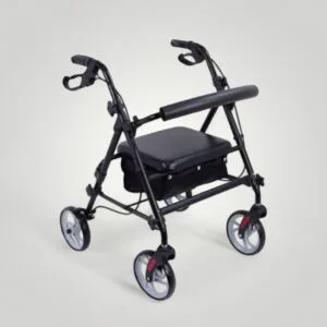 Aliuminė vaikštynė su keturiais rateliais Carbon